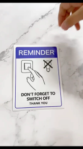 PVC Sticker Reminder DONT FORGET TO SWITCH OFF Premium Sticker Lable Sign Signage