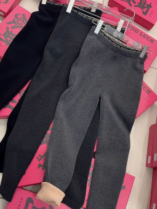 Womens Seamless Fleece Lined Slim Fit Casual Pants High Waist Long Trousers Elastic Cloud Pants Comfortable Autumn Winter New Arrival