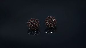 Natural Gemstone Garnet Stud Earrings for Women 925 Sterling Silver