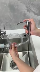 ชุดปั๊มน้ำยาล้างจาน รุ่นอัปเกรด สูงขึ้น ใช้ง่ายขึ้น น้ำยาไหลได้สะดวกขึ้น