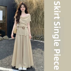 SUSIEYUAN | Elegant French V-Neck Long Dress for Women Summer
