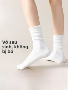 MiiOW | MiiOW Womens Mid-Calf No-Show Socks Antibacterial Moisture Wicking Pile Socks Cotton Polyester Spandex Blend Sweet Style