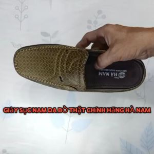 Giày Sục Nam HA NAM Da Bò Thật Cao Cấp GSB2072