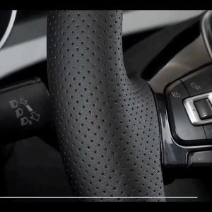 Hand Stitched Black Breathable Suede Leather Mk5 GTI VW Golf 5 R32 Passat R GT 2005 Steering Wheel Cover For Volkswagen Golf 5