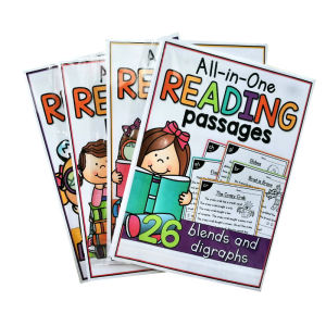 Primary School English Phonics Reading Comprehension Exercise Paper Short English Texts Traceable Practice Paper for Kids