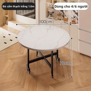 ZHUSHANXIA | Bàn Ăn Tròn Gập Được cho Gia Đình Nhỏ