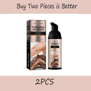 简素净 | Jaysuing 60ml Self Tanning Foam Natural Bronze Tan Moisturizing Bronzer Mousse For Summer Sunless Tan Glow