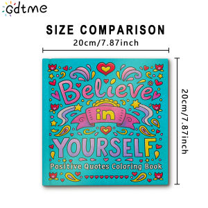 Believe in Yourself BOLD AND EASY Coloring Book Educational Stress Relief Paperback Doodles Book for Adults And Teens