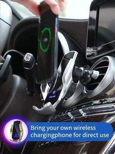 Automatic 15W Car Wireless Charger for iPhone Android Type-C Magnetic USB Infrared Sensor Wireless Car Phone Holder