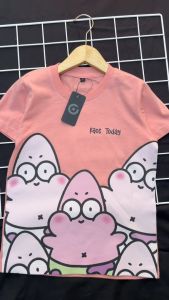 Kaos Atasan Anak Lengan Pendek Full Print Premium Laki Laki Perempuan Patrick