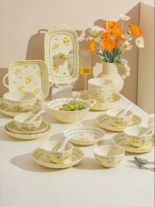 mornenjoy | Aesthetic Hand-painted Ceramic Dinnerware Set