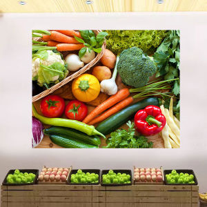 High Definition Vegetable Store Advertising Wall Paper Poster Sticker Waterproof Self Adhesive Photography Wallpaper Whole Piece