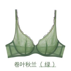 Intimates Womens Summer Thin Big Breast Size Concealing Suit Push up Full Cup Breast Holding Push-up Ultra-Thin Bra