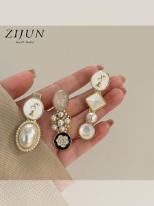 French Style Classic Style Pearl Side Barrettes Female Classic Style Duckbill Clip Hairpin Refined Grace Fancy Bang Clip