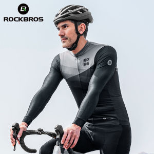 ROCKCBROS Cycling Jersey Sweating Comfortable Long Sleeve Men Cycling Jacket Road Bike MTB Quick Drying Windproof Riding Clothing Cycling Equipment