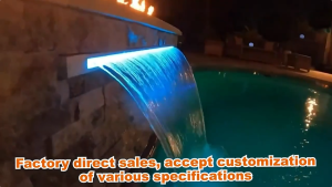 Swimming Pool Garden Decor Pool Water Descent Spillway 304 Stainless Steel Waterfall Fountain