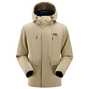 Jeep | Jeep Mens Three-in-One Detachable Fleece Lined Breathable Waterproof Outdoor Climbing Suit Ideal For Spring Autumn Winter