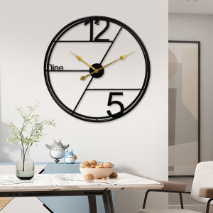 Minimalist Nordic Series Wall Clock Iron Art Hot Sale Home Living Room Porch Mute Clock Simple Retro Creative Wall Decoration 60cm