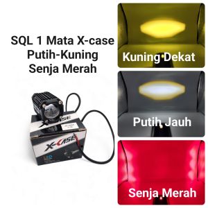 Lampu Tembak CR7 dan X-Case SQL 1Mata Mini Polos 20W Putih Kuning Super Terang