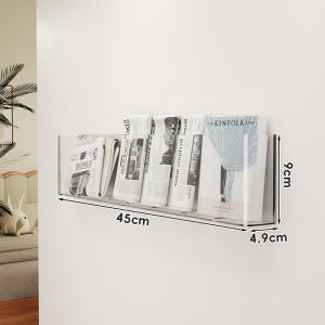 WUBUWEI | Transparent Wall-mounted Magazine and Childrens Book Storage Shelf