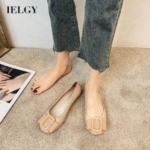 IELGY womens korean style lightweight shallow design flat shoes