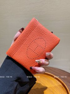 Genuine Leather Coin Purse Hollow out Design Super Thin Makeup Bag Multi-Color Miniature Litchi Pattern ID Card Holder for Men And Women