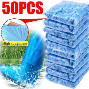 50PCS Long Shoe Covers Waterproof Knee Length Protective Sleeve Sturdy High Tube Shoe Cover Dustproof Boot Protection Outdoor Garden Accessories