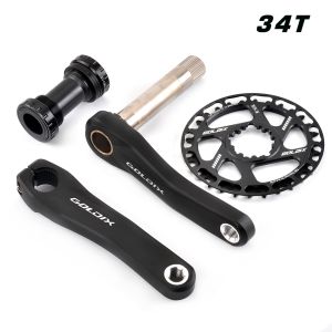 GOLDIX Xe Đạp Siêu Nhẹ Dành Cho Trẻ Em Crankset MTB 28T-36T Hợp Kim Nhôm Quay 110/127/140/150/160mm Dành Cho Xe Đạp Tốc Độ 7/8/9/10