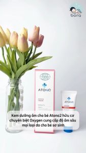 Kem dưỡng ẩm cho bé Atono2 hữu cơ chuyên biệt Oxygen cung cấp độ ẩm sâu mọi loại da cho bé sơ sinh