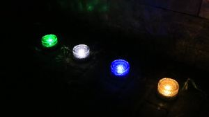 SXH  Lampu Pancang Tanah Solar Luaran Lampu Tanah Kaca Bulat Lampu Taman Saiz Kecil 8.5CM Lampu Bata Ais Kalis Air