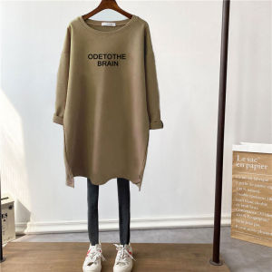 Thickened Long Sleeve Thermal Top Womens Loose Slimming Bottom Missing Autumn Winter Warm Base Shirt Korean Style round Neck