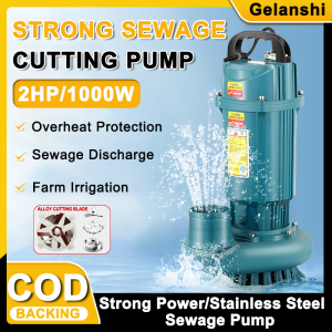 Cutting Sewage Pump 220V  Dirty Water Submersible Pump 1000W (2HP) Household Stainless Steel Septic Tank Biogas Sewage Slurry Self-Priming Cutting PumpSewage Agricultural Pump Irrigation Water Pump