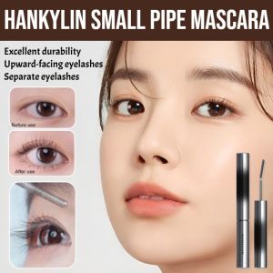 Hankylin Small Pipe Mascara 3D Curling Stick Mascara Long-Lasting Natural Thick Mascara Waterproof Sweatproof Smudge-Proof
