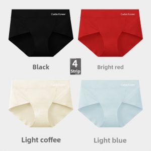 CarbinKoneer | High Waist Pure Cotton Womens Underwear Antibacterial Triangle Panties Anti-Odor Crotch Large Size Abdomen Control Briefs