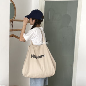 Atmosphere Feeling Lazy Bag | Ins Blogger Loves Hurry Feeling Canvas Bag Oversize Letter Print Cloth Bag