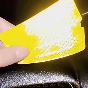 10pcs 3*8cm Car Bumper Reflective Stickers Reflective Warning Strip Tape Secure Reflector Decals Safety Warning Stickers