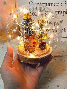 Christmas Gift for Girlfriend Boyfriend Crystal Ball Lamp Decoration Handmade DIY Material Package Table Decoration Gift