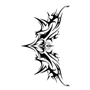 1pc Charming Tattoo Stickers Waterproof Lasting One To Two Weeks For Girls Belly Chest Back Waist Non-Reflective Thorn Cyan