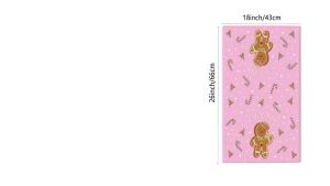 Gingerbread Decor Christmas Kitchen Towels Set of 2 Christmas Tree Candy Cane Pink Absorbent Hand Towel Dish Towels for Kitchen Home Decoration 18x26 Inch