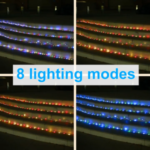 Solar Tube Light Lampu Lap Lip Raya 32/22/12M 200LED Hari Raya Lights Auto On/Off 8Modes For Ramadan Hari Raya Decoration