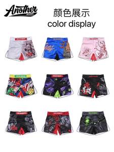 Graphic MMA Fight Shorts for Men Women Youth Durable Muay Thai Boxing Shorts for BJJ Grappling Kickboxing Training Competition