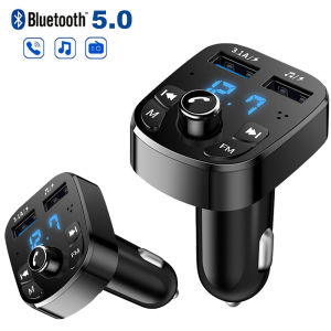 kebidumei | Car Mp3 Player Dual USB Fast Charger FM Transmitter Bluetooth-compatible5.0 Handsfree Car Kit Usb Flash Drive Plug Car Kit