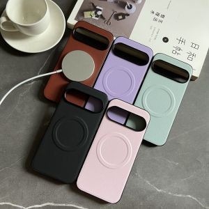 Simple Business Creative Magnetic Absorption Anti-Fall Leather Phone Case for Google Pixel 10/9pro XL Protective Cover for Men And Women