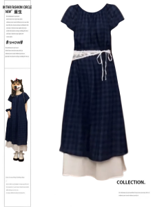 plus Size Womens Plaid Short Sleeve Dress Loose A-Line Midi Skirt Summer Slimming Checkered Print High Waist Gingham Dress