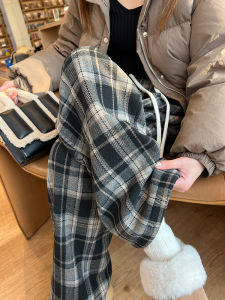 YANTONG | Warm Plaid Flannel Trousers