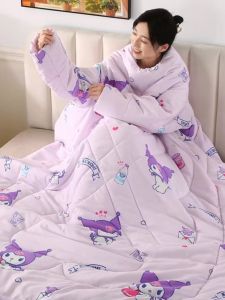 Khăn Trải Giường Đa Năng Kuroko Có Thể Gập Lại Có Tay Áo Chống Đá Cho Phòng Ký Túc Xá Học Sinh Trẻ Em Chất Liệu Polyester Mùa Đông