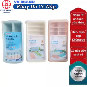 Khay Vỉ Làm Đá Thạch 8-9-16 Viên CÓ NẮP Nhựa VIỆT NHẬT 6932+33+34
