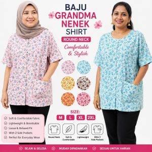 BAJU GRANDMA / BAJU NENEK SHIRT ROUND NECK OFFER PRICE