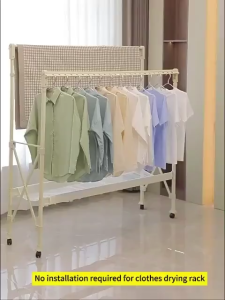 Retractable lifting Sampayan Carbon Steel Clothes Rack Laundry Drying Rack Hanger Stand Indoor rack