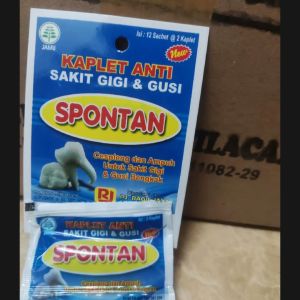 MS20 READY ISI 12 sachet Obat Herbal Sakit Gigi Gusi Bengkak Sariawan Bau Mulut Spontan Suplemen Kesehatan  Spontan kaplet anti sakit gigi & gusi isi 12 bungkus